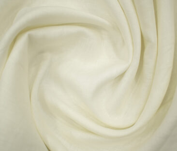 Raymond Men's Pure Linen 70 LEA Solids 3.50 Meter Unstitched Shirting Fabric (Milky White)