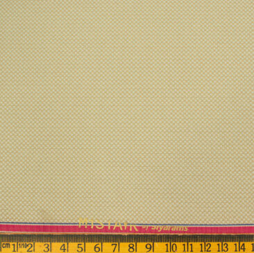 Siyaram's Men's Terry Rayon Structured 3.75 Meter Unstitched Suiting Fabric (Buttermilk Beige)