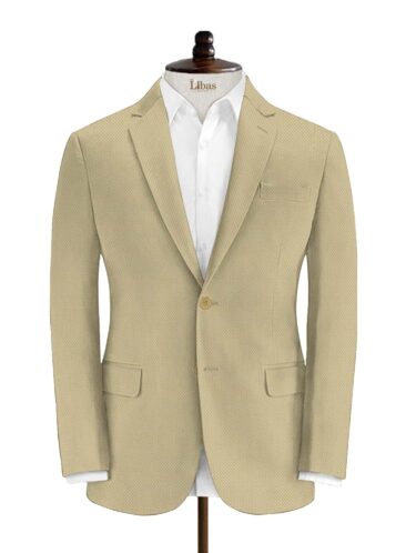 Siyaram's Men's Terry Rayon Structured 3.75 Meter Unstitched Suiting Fabric (Buttermilk Beige)