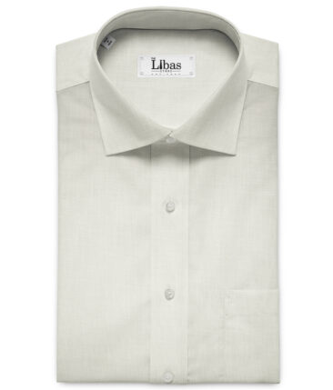 Solino Men's European Linen 70 LEA Solids 3.50 Meter Unstitched Shirting Fabric (White)