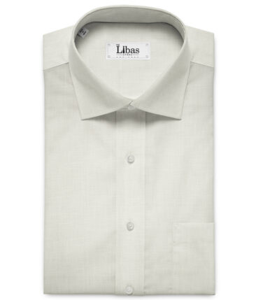 Solino Men's European Linen 80 LEA Solids 3.50 Meter Unstitched Shirting Fabric (White)