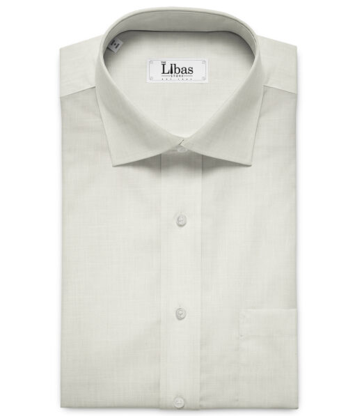 Solino Men's European Linen 80 LEA Solids 3.50 Meter Unstitched Shirting Fabric (White)