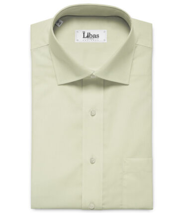 Arvind Men's Premium Cotton Solids 2.25 Meter Unstitched Shirting Fabric (Cream )