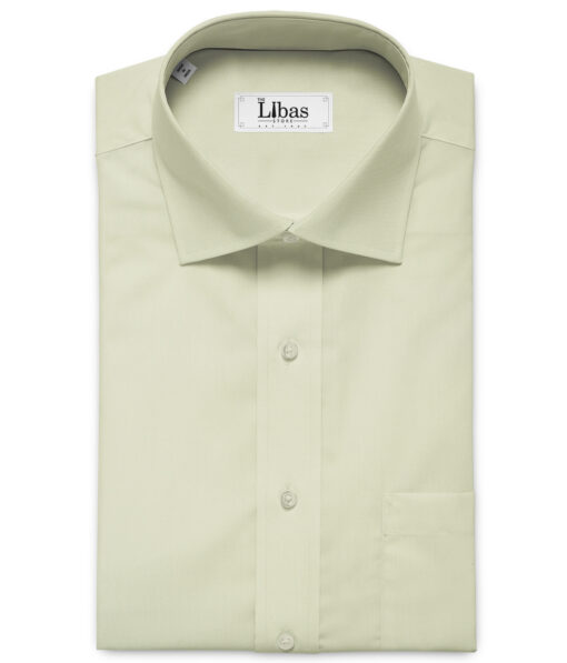 Arvind Men's Premium Cotton Solids 2.25 Meter Unstitched Shirting Fabric (Cream )
