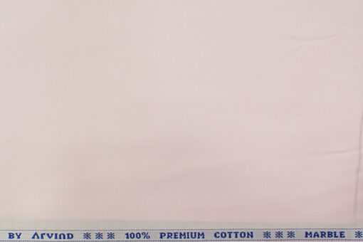 Arvind Men's Premium Cotton Solids 2.25 Meter Unstitched Shirting Fabric (Pink)