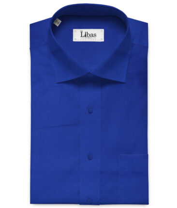 Arvind Men's Premium Cotton Solids 2.25 Meter Unstitched Shirting Fabric (Royal Blue)