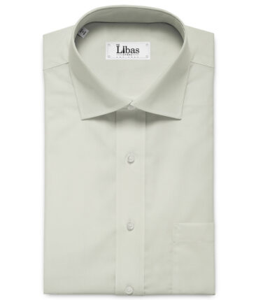 Arvind Men's Premium Cotton Solids 2.25 Meter Unstitched Shirting Fabric (White)