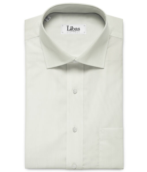 Arvind Men's Premium Cotton Solids 2.25 Meter Unstitched Shirting Fabric (White)