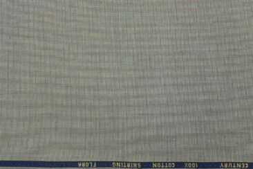 Birla Century Men's  Cotton Structured 2.25 Meter Unstitched Shirting Fabric (Grey)