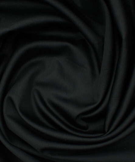 Birla Century Men's Giza Cotton  Super 70's Solids 2.25 Meter Unstitched Shirting Fabric (Black)