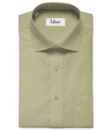 Birla Century Men's Giza Cotton Super 70's Solids 2.25 Meter Unstitched Shirting Fabric (Tan Beige)