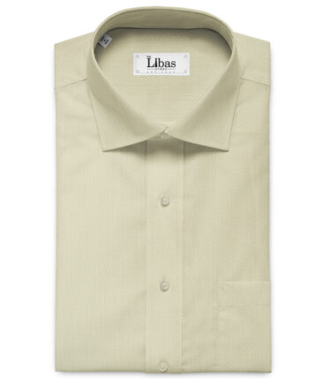 Birla Century Men's Cotton Solids 2.25 Meter Unstitched Shirting Fabric (Cream )