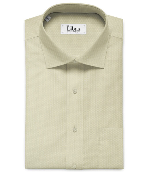 Birla Century Men's Cotton Solids 2.25 Meter Unstitched Shirting Fabric (Cream )