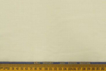 Birla Century Men's Cotton Solids 2.25 Meter Unstitched Shirting Fabric (Cream )