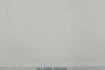 Birla Century Men's Pima Cotton Super 80's Solids 2.25 Meter Unstitched Shirting Fabric (Light Grey)