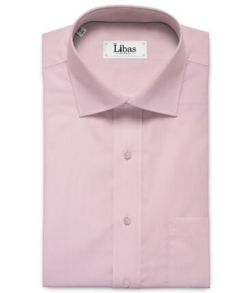 Birla Century Men's Pima Cotton Super 80's Solids 2.25 Meter Unstitched Shirting Fabric (Pink)