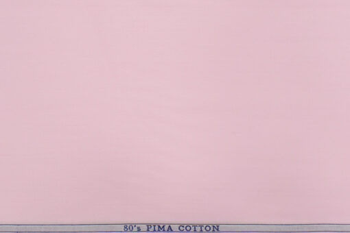 Birla Century Men's Pima Cotton Super 80's Solids 2.25 Meter Unstitched Shirting Fabric (Pink)
