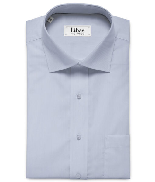 Birla Century Men's Pima Cotton Super 80's Solids 2.25 Meter Unstitched Shirting Fabric (Sky Blue)