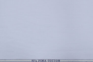 Birla Century Men's Pima Cotton Super 80's Solids 2.25 Meter Unstitched Shirting Fabric (Sky Blue)
