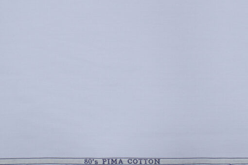 Birla Century Men's Pima Cotton Super 80's Solids 2.25 Meter Unstitched Shirting Fabric (Sky Blue)