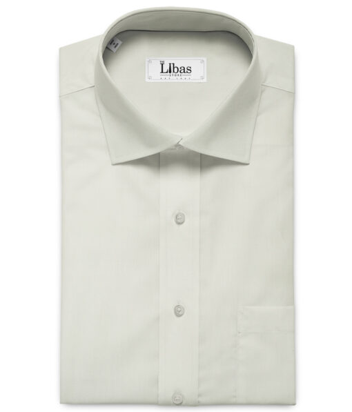 Birla Century Men's Pima Cotton Super 80's Solids 2.25 Meter Unstitched Shirting Fabric (White )