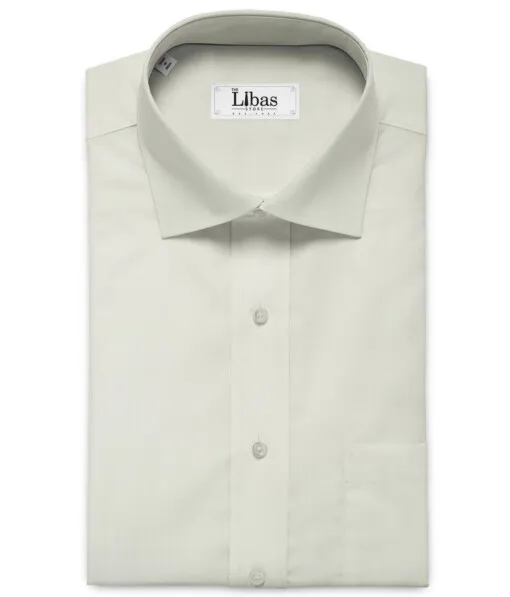 Birla Century Men's Pima Cotton Super 80's Solids 2.25 Meter Unstitched Shirting Fabric (White )