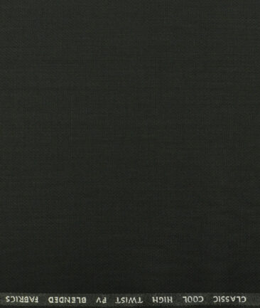 J.Hampstead Men's Polyester Viscose Structured  Unstitched Suiting Fabric (Black) - Image 3