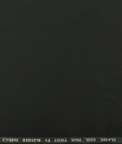 J.Hampstead Men's Polyester Viscose Structured  Unstitched Suiting Fabric (Black) - Image 3