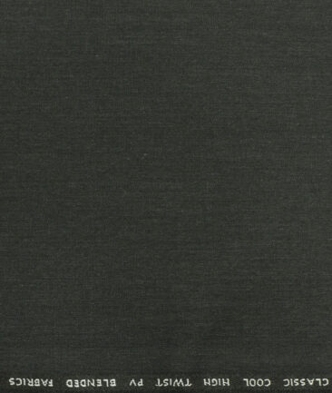 J.Hampstead Men's Polyester Viscose Self Design  Unstitched Suiting Fabric (Dark Worsted Grey) - Image 3