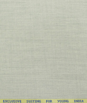 J.Hampstead Men's Polyester Viscose Structured  Unstitched Suiting Fabric (Light Grey) - Image 3
