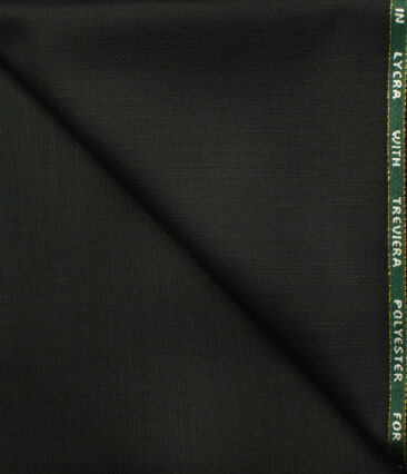 J.Hampstead Men's Wool Structured Super 100's 1.30 Meter Unstitched Trouser Fabric (Dark Blueish Grey)