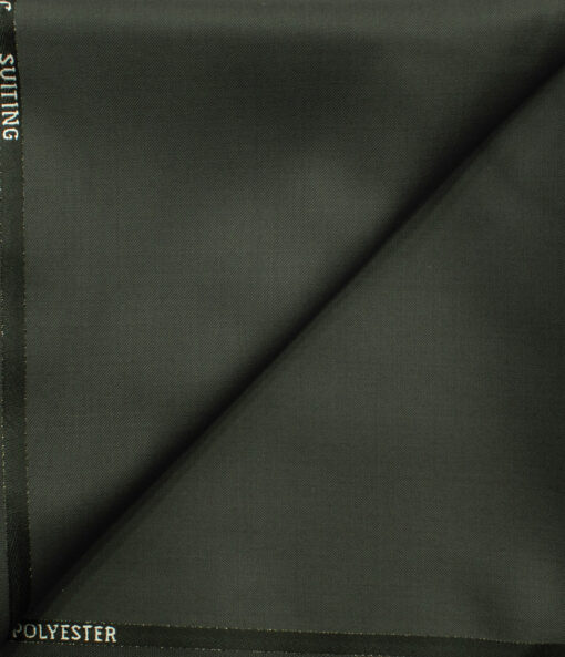 J.Hampstead Men's Wool Solids Super 90's 1.30 Meter Unstitched Trouser Fabric (Grey)
