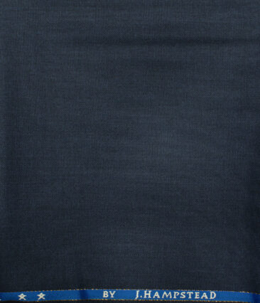 J.Hampstead Men's Wool Structured Super 90's  Unstitched Trouser Fabric (Dark Blue) - Image 2