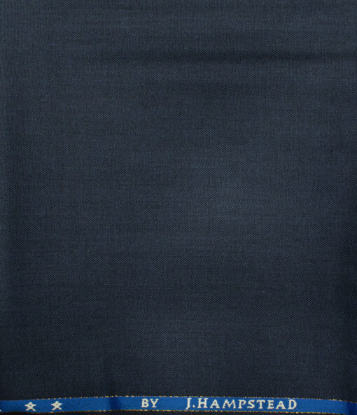 J.Hampstead Men's Wool Structured Super 90's  Unstitched Trouser Fabric (Dark Blue) - Image 2