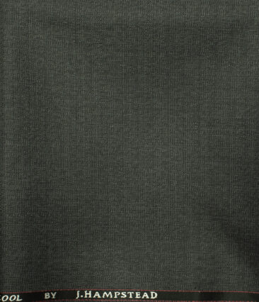 J.Hampstead Men's Wool Structured   Unstitched Trouser Fabric (Grey) - Image 2