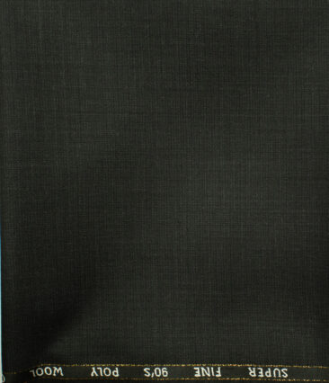 J.Hampstead Men's Wool Structured Super 90's  Unstitched Trouser Fabric (Blackish Grey) - Image 2