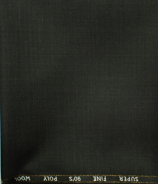 J.Hampstead Men's Wool Structured Super 90's  Unstitched Trouser Fabric (Blackish Grey) - Image 2