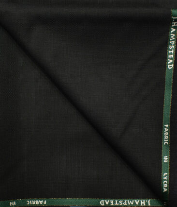 J.Hampstead Men's Wool Structured Super 100's 1.30 Meter Unstitched Trouser Fabric (Dark Blue)
