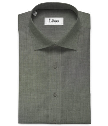 Tessitura Monti Men's Giza Cotton Self Design 2.25 Meter Unstitched Shirting Fabric (Grey)