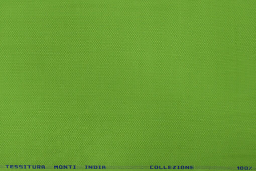 Tessitura Monti Men's Giza Cotton Structured 2.25 Meter Unstitched Shirting Fabric (Pear Green)
