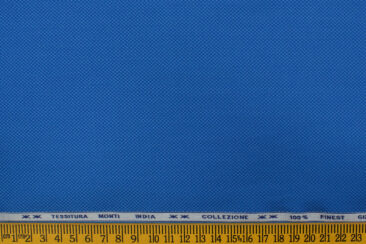 Tessitura Monti Men's Giza Cotton Structured 2.25 Meter Unstitched Shirting Fabric (Royal Blue)