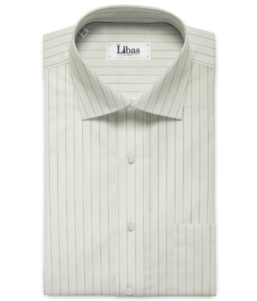 Tessitura Monti Men's Giza Cotton Checks 2.25 Meter Unstitched Shirting Fabric (White )