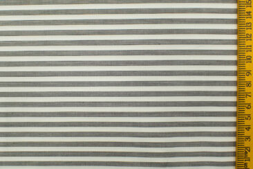 Nemesis Men's Giza Cotton Striped 2.25 Meter Unstitched Shirting Fabric (White)