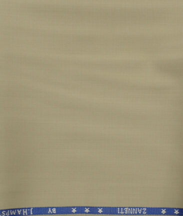 J.Hampstead Men's Wool Solids Super 120's Unstitched Trouser Fabric (Beige) - Image 2