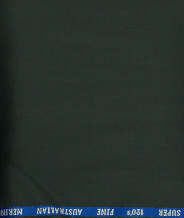 J.Hampstead Men's Wool Solids Super 120's Unstitched Trouser Fabric (Greyish Green) - Image 2