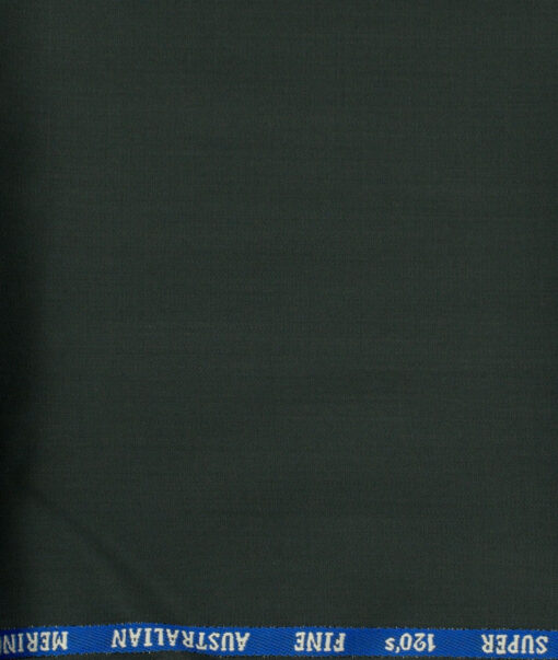 J.Hampstead Men's Wool Solids Super 120's Unstitched Trouser Fabric (Greyish Green) - Image 2