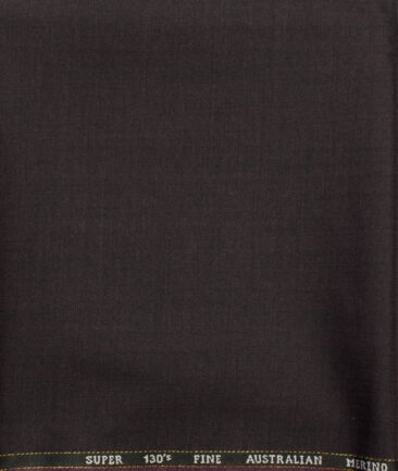 J.Hampstead Men's Wool Self Design Super 130's Unstitched Trouser Fabric (Dark Wine) - Image 2