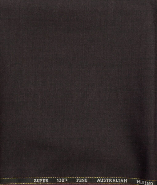 J.Hampstead Men's Wool Self Design Super 130's Unstitched Trouser Fabric (Dark Wine) - Image 2