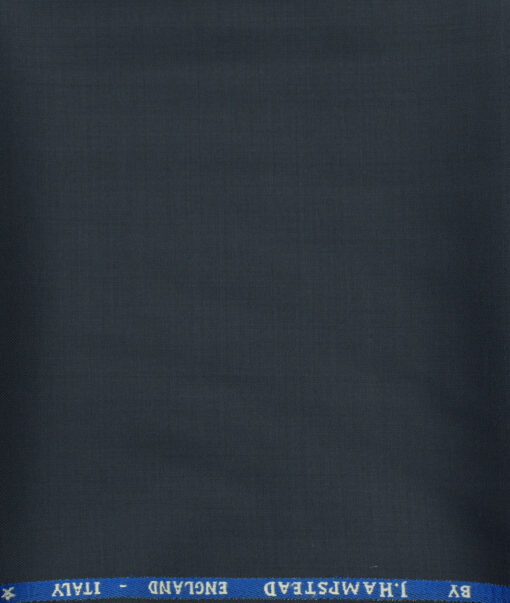 J.Hampstead Men's Wool Solids Super 130's Unstitched Trouser Fabric (Dark Blue) - Image 2