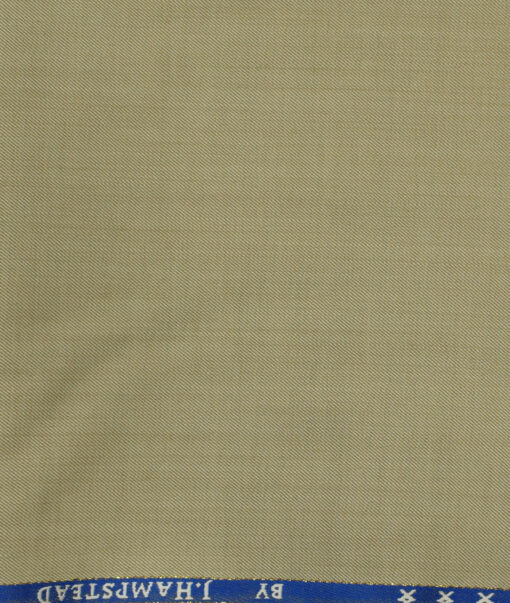 J.Hampstead Men's Wool Solids Super 130's Unstitched Trouser Fabric (Beige) - Image 2